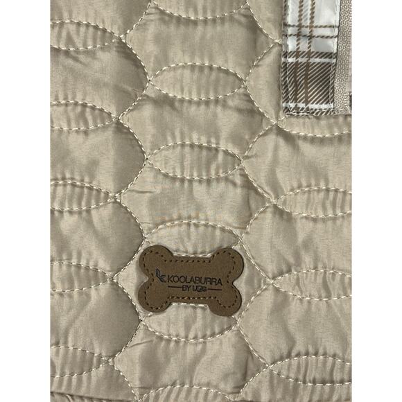 Ugg Dog Vest Coat Puffer Sherpa Fleece Plaid Pet Apparel NWT Small Reversible - Picture 4 of 8